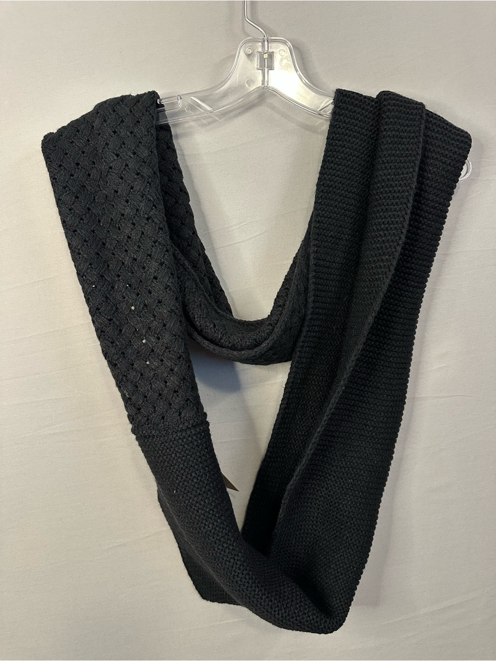 Prana Black Knit Infinity Scarf NWT
